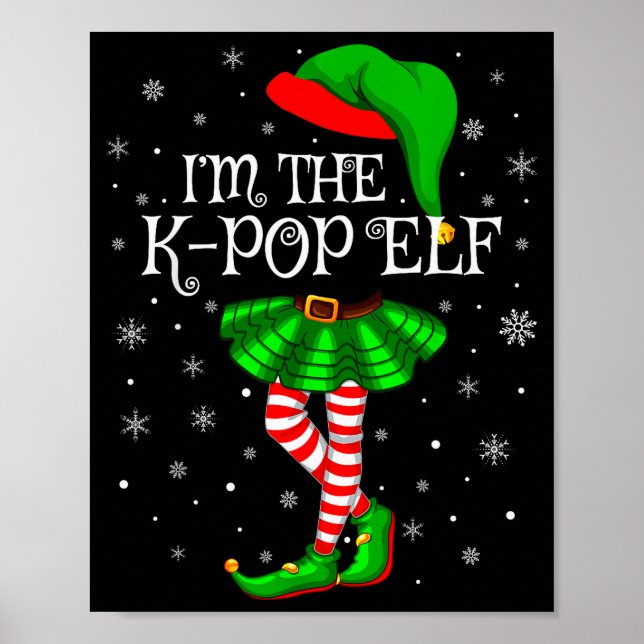 K-p Elf Christmas Family Group Women Girls Xmas Pa Poster (Vorne)