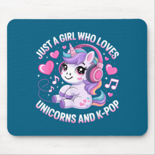 K-p nur ein Mädchen, das Einhörner und K-p K P Kp Mousepad