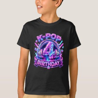 K-Pop 4. Geburtstag Mädchen Kpop 4 Jahre alt Korea T-Shirt
