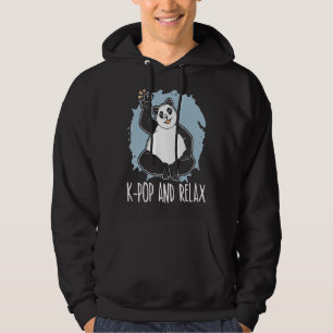 K Pop and Relax Panda Korean Pop Music South Kore Hoodie