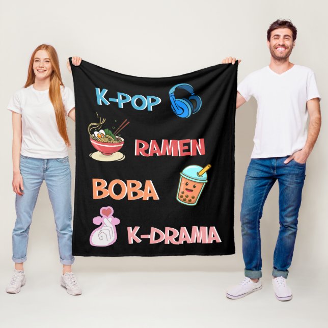 K-Pop Fashion für Fans von koreanischem K-Drama &  Fleecedecke (Beispiel)