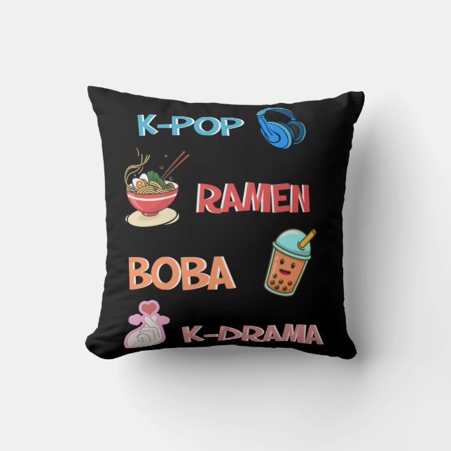 K-Pop Fashion für Fans von koreanischem K-Drama &  Kissen (Vorderseite)