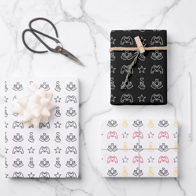 K-Pop Feiertags-Kollektion Geschenkpapier Set (Vorderseite)