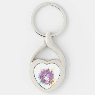 K-Pop Finger Heart Pop-Art-Design T-Shirt Schlüsselanhänger