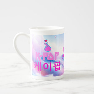 K-Pop Finger Heart: Zeige deine Liebe Prozellantasse
