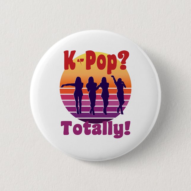K-Pop? Ganz! - Retro-Klassik Button (Vorderseite)