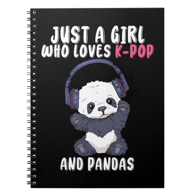 K Pop Gifts Girls Women Music Panda Koreanischer P Notizblock (Vorderseite)