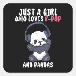 K Pop Gifts Girls Women Music Panda Koreanischer P Quadratischer Aufkleber