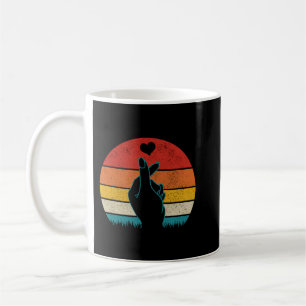 K-Pop Heart Hand Symbol K-Drama Korean Pop Vintage Kaffeetasse