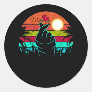 K-Pop Hörgeräusch K-Drama Koreanischer Pop Vintag Runder Aufkleber