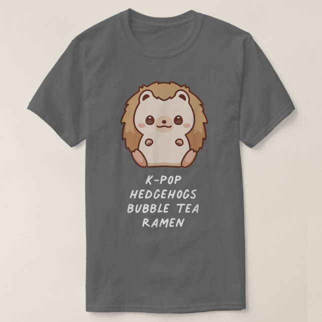 K-Pop Igel Bubble Tea Ramen Ästhetik Lover O T-Shirt (Design vorne)