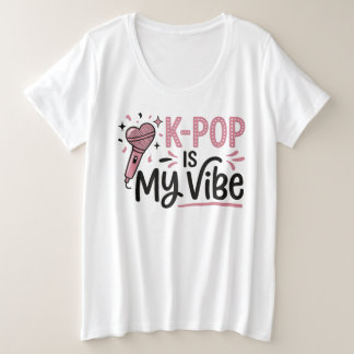 K-POP Is My Vibe Mikrofon Grafik T-Shirt