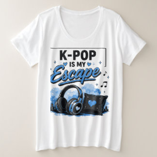 K-POP Ist Mein Flucht Kopfhörer Grafik T-Shirt