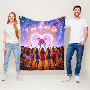K-Pop ist mein Leben über der Galaxie Fleecedecke