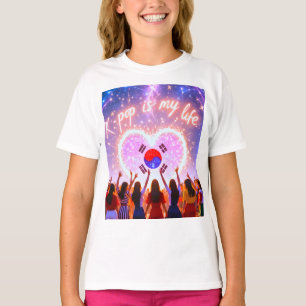 K-Pop ist mein Leben über der Galaxie T-Shirt