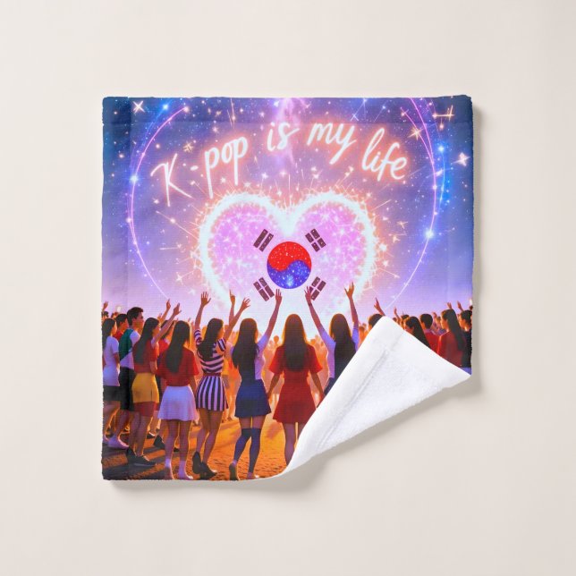 K-Pop ist mein Leben über der Galaxie Waschlappen (Waschlappen)