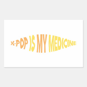 K-Pop ist mein Medizinaufkleber Rechteckiger Aufkleber