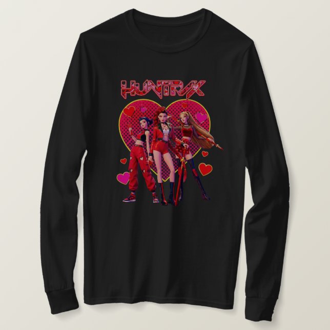 K-Pop-Langarmshirt  T-Shirt (Design vorne)