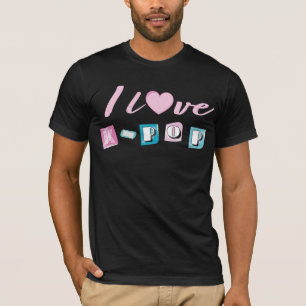 K-Pop Liebe koreanische Musik Fan Black Pink Blau T-Shirt