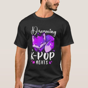 K-Pop Music Dreams Sleeping Fox K-Pop Sleep T-Shirt