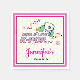 K-Pop Music Star Koreanischer Pop Thema Geburtstag Serviette