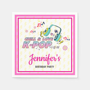 K-Pop Music Star Koreanischer Pop Thema Geburtstag Serviette