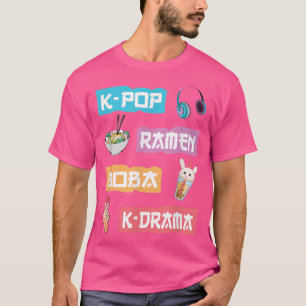 K-Pop Ramen Boba K-Drama - Niedlich Anime Ramen T-Shirt
