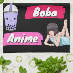 K-Pop, Ramen, Boba und Anime Popkultur-Fan Geschirrtuch