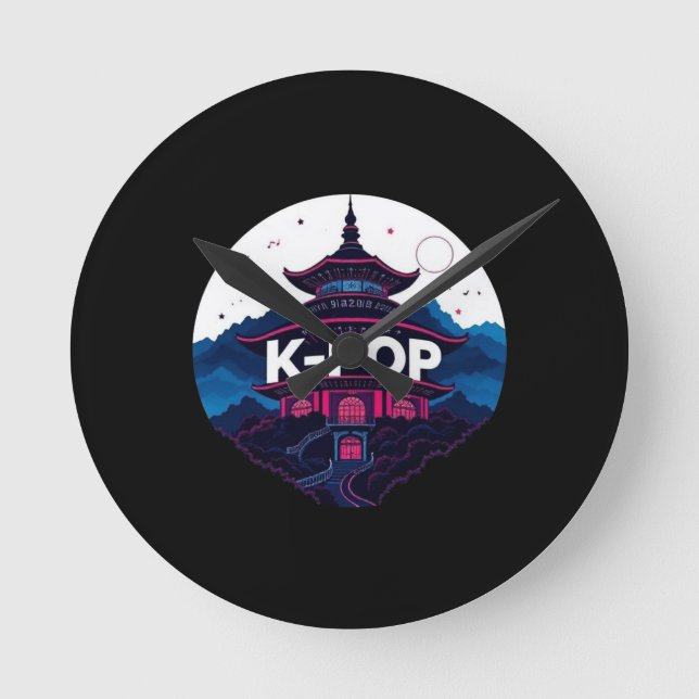 K-POP RUNDE WANDUHR (Vorderseite)