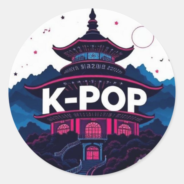 K-POP RUNDER AUFKLEBER (Vorderseite)