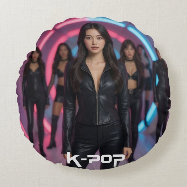 K-POP RUNDES KISSEN (Vorderseite)