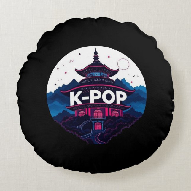 K-POP RUNDES KISSEN (Vorderseite)