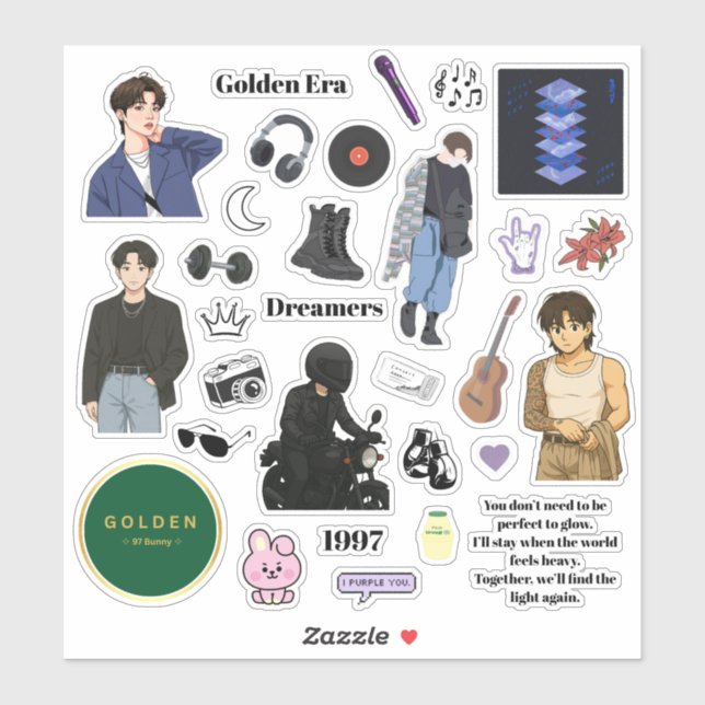 K-Pop Sticker Sheet  (Blatt)