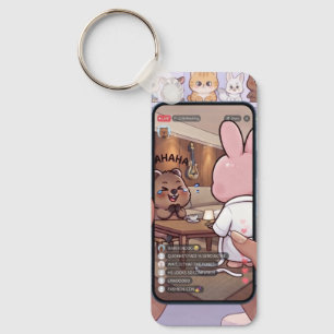 K-Pop Stray Schwein Kaninchen Live Robe Fandom Wit Schlüsselanhänger