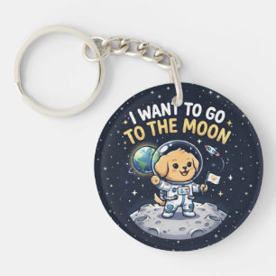 K-Pop Streunender Welpe Ich Will Zum Mond Schlüsselanhänger