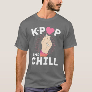 K-Pop und Chill Finger Heart Korean Kpop Merchandi T-Shirt