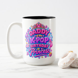 K-Pop-Vater "Vater der K-Pop-Geburtstagsprinzessin Zweifarbige Tasse
