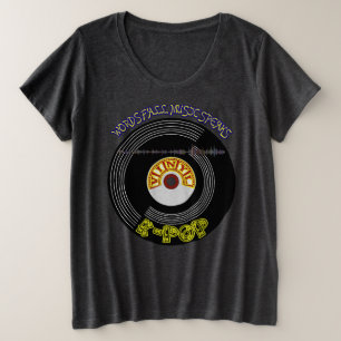 K-Pop Vinyl Record Ästhetik Große Größe T-Shirt