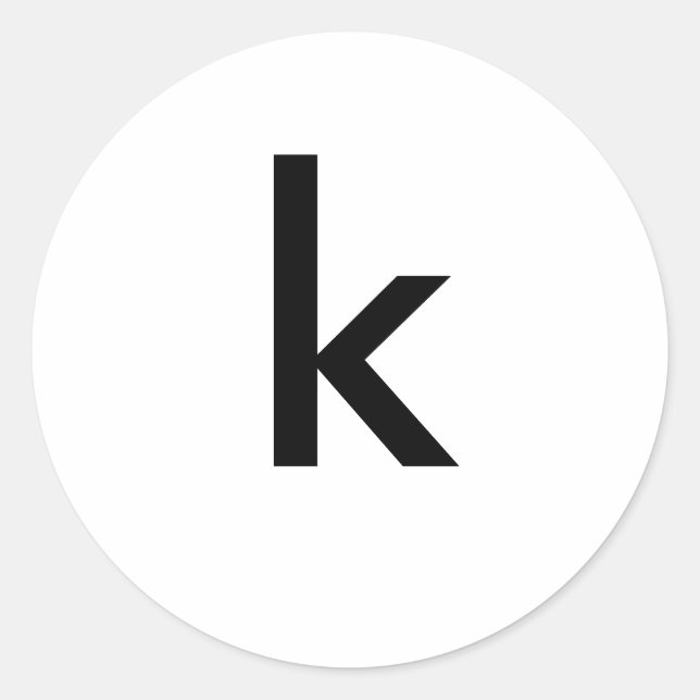 k runder aufkleber (Vorderseite)