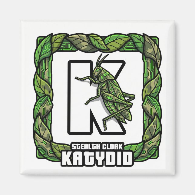 K steht für Katydid – GTA Style ABC Lernmagnet Magnet (Vorne)