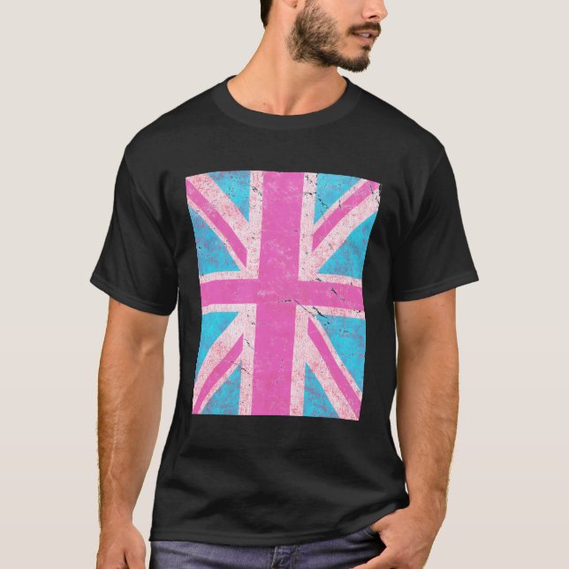 K Union Jack Uk Flag T-Shirt (Vorderseite)