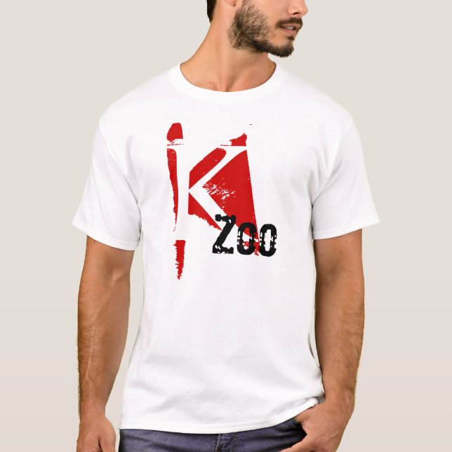 K-Zoo Kalamazoo ROTES KENNZEICHEN-ENTWURF T - T-Shirt (Vorderseite)