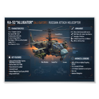 KA-52 russischer Hubschrauber Fotodruck