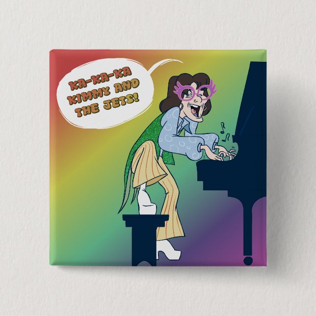 Ka-Ka-Ka Kimmy und die Jets knöpfen Button (Vorderseite)