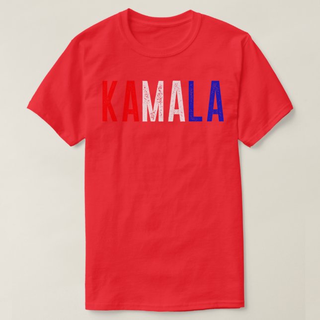 KA MA LA Kamala Red White Blue Hemd 2 T-Shirt (Design vorne)