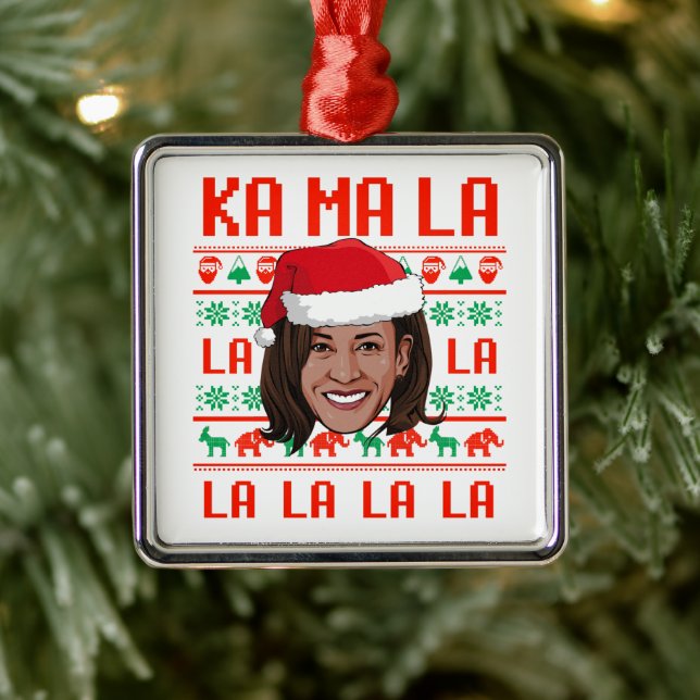KA MA LA LA LA LA HARRIS CARD ORNAMENT AUS METALL (Baum)