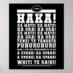 Ka Mate Haka Neuseeland Rugby War Cry Poster