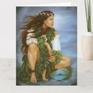 "Ka No'ono'o" painting by Lori Higgins. 8 5x11 Karte