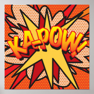 KA-POW Amüsante Retro-Comic-Pop-Art Poster