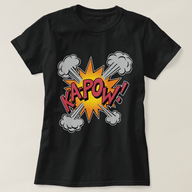 KA-POW! Comic-Buch-Grafik T-Shirt (Design vorne)